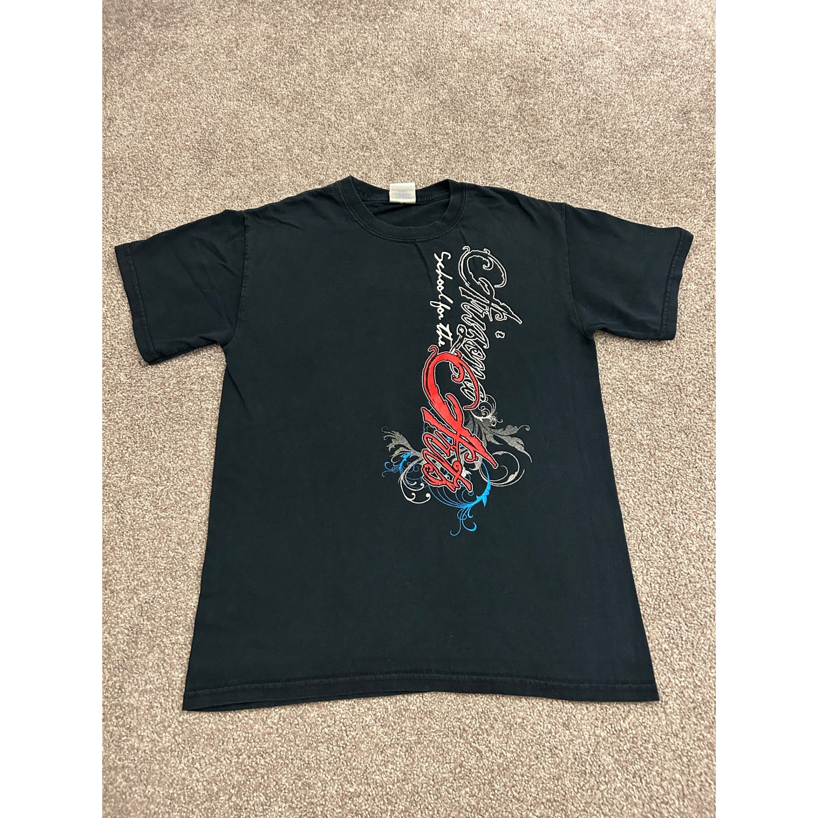Vintage Guitar School For The Gifted T-Shirt Small Black Excellent Graphic Tee